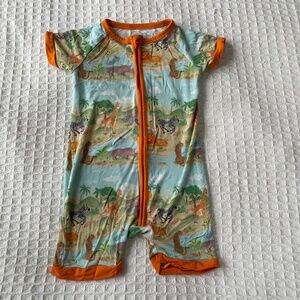 Mama Lulu Sunny Safari Shorts Romper - Size 18/24M